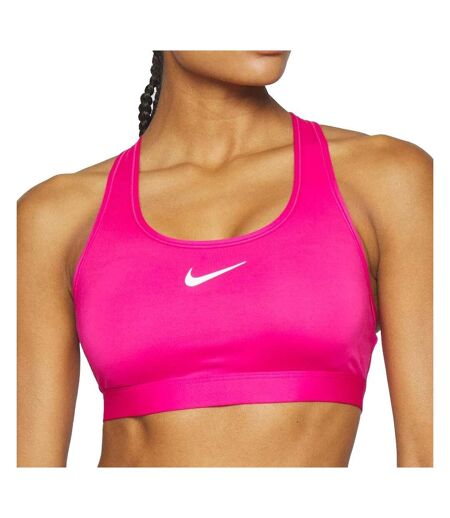 Brassière de Sport Rose Fuschia Femme Nike SWSH MED - M