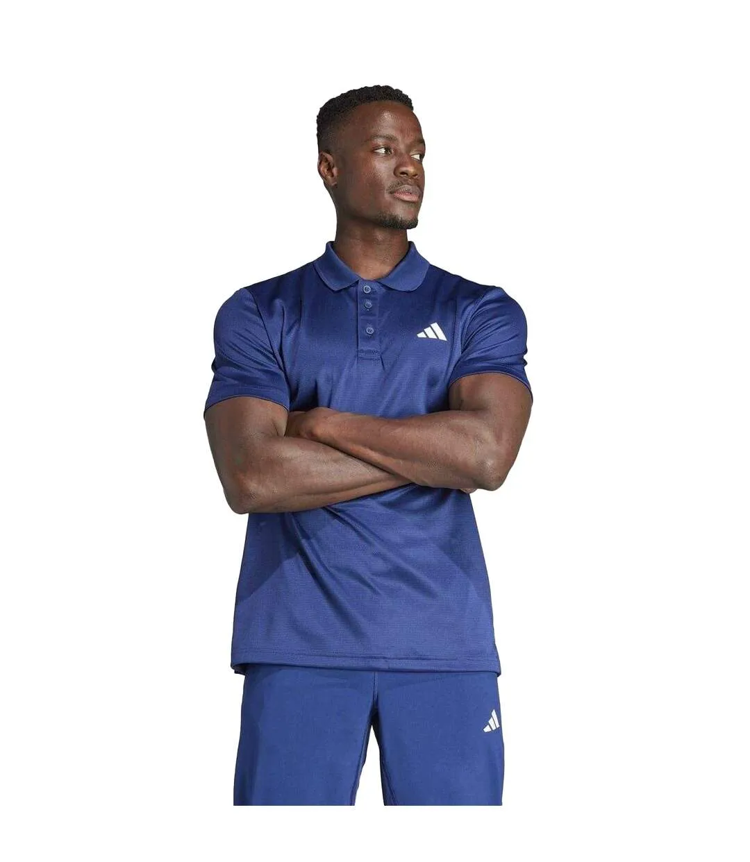 Mens Performance Polo Shirt Dark Blue Adidas-4