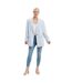 Womens/ladies linen boyfriend jacket pale blue Dorothy Perkins