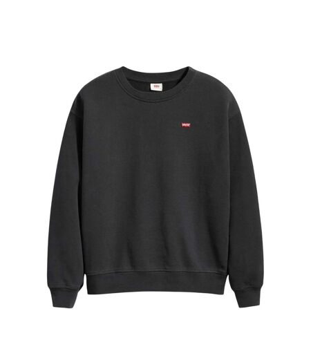 Womens/ladies crew neck standard sweatshirt black Levis