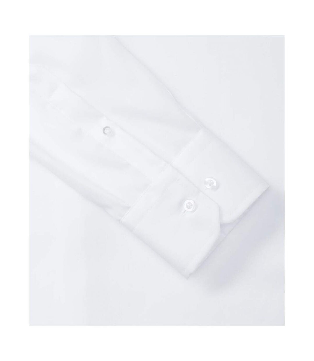 Russell Collection Mens Long Sleeve Tailored Ultimate Non-Iron Shirt (White)