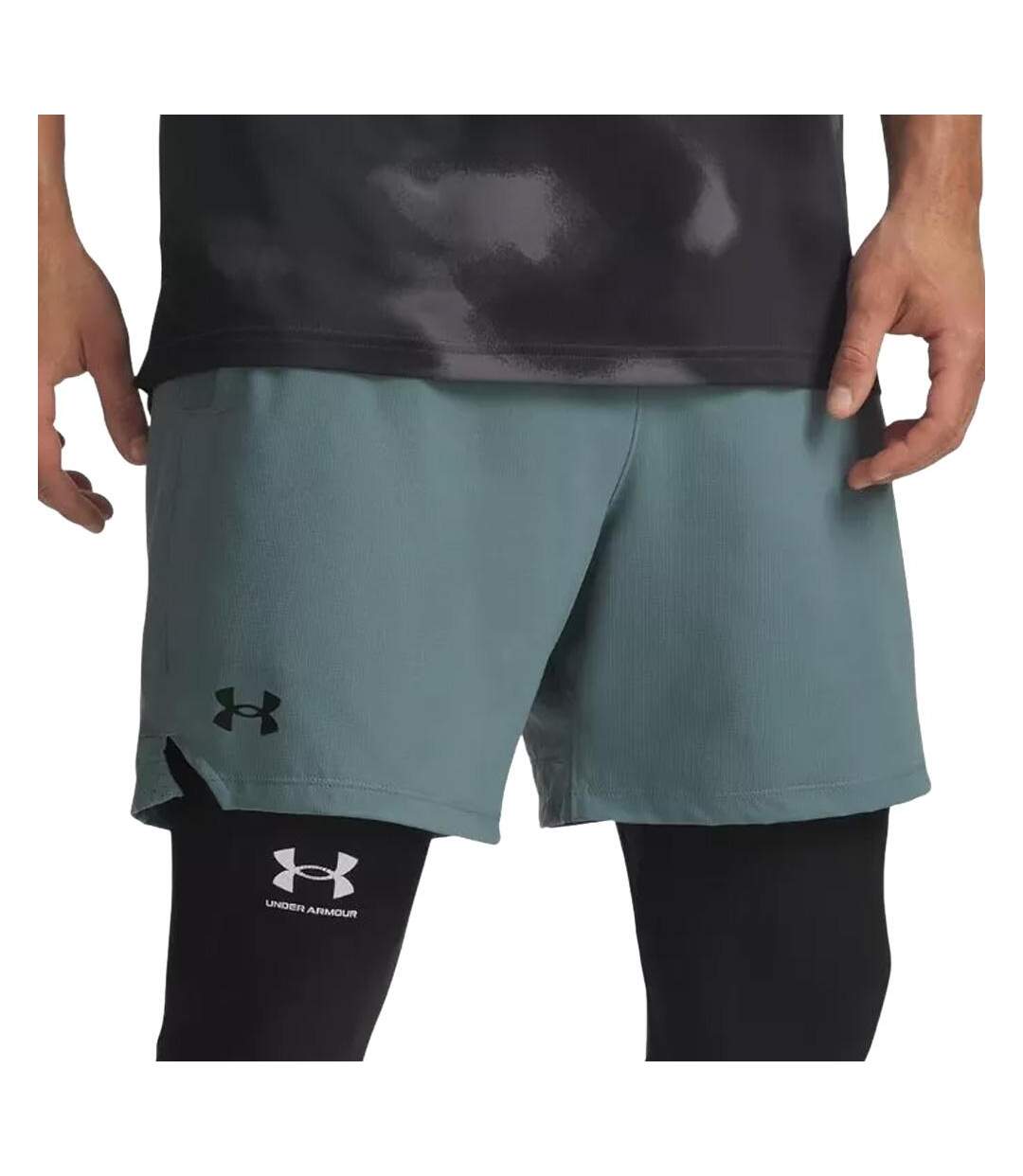 Short de running vert/noir homme under armour vanish woven 1373718-1