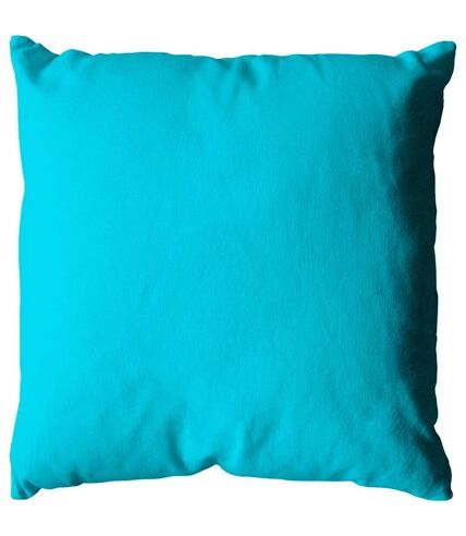 Coussin uni effet Bachette déhoussable - 60 x 60 cm - Turquoise