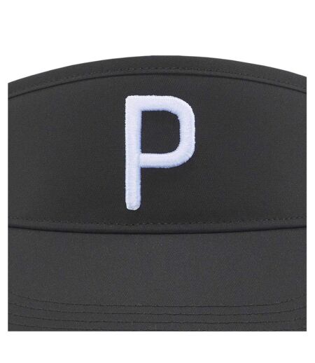 Embroidered Logo Golf Visor Black White Puma