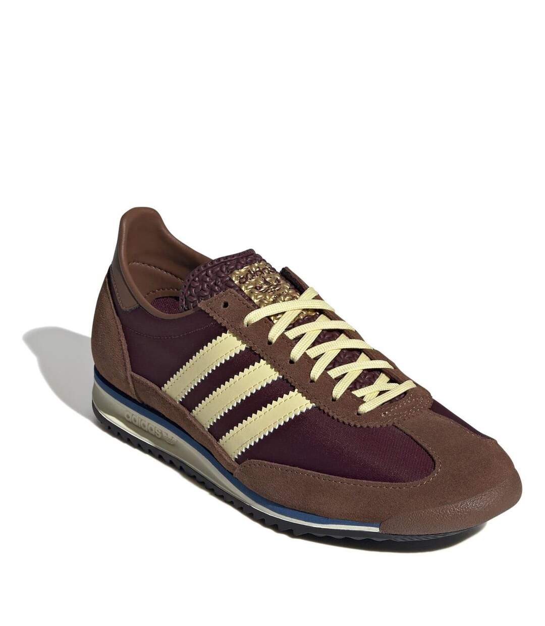 Womens/ladies Sl72 Suede Trainers Maroon Brown Adidas-4