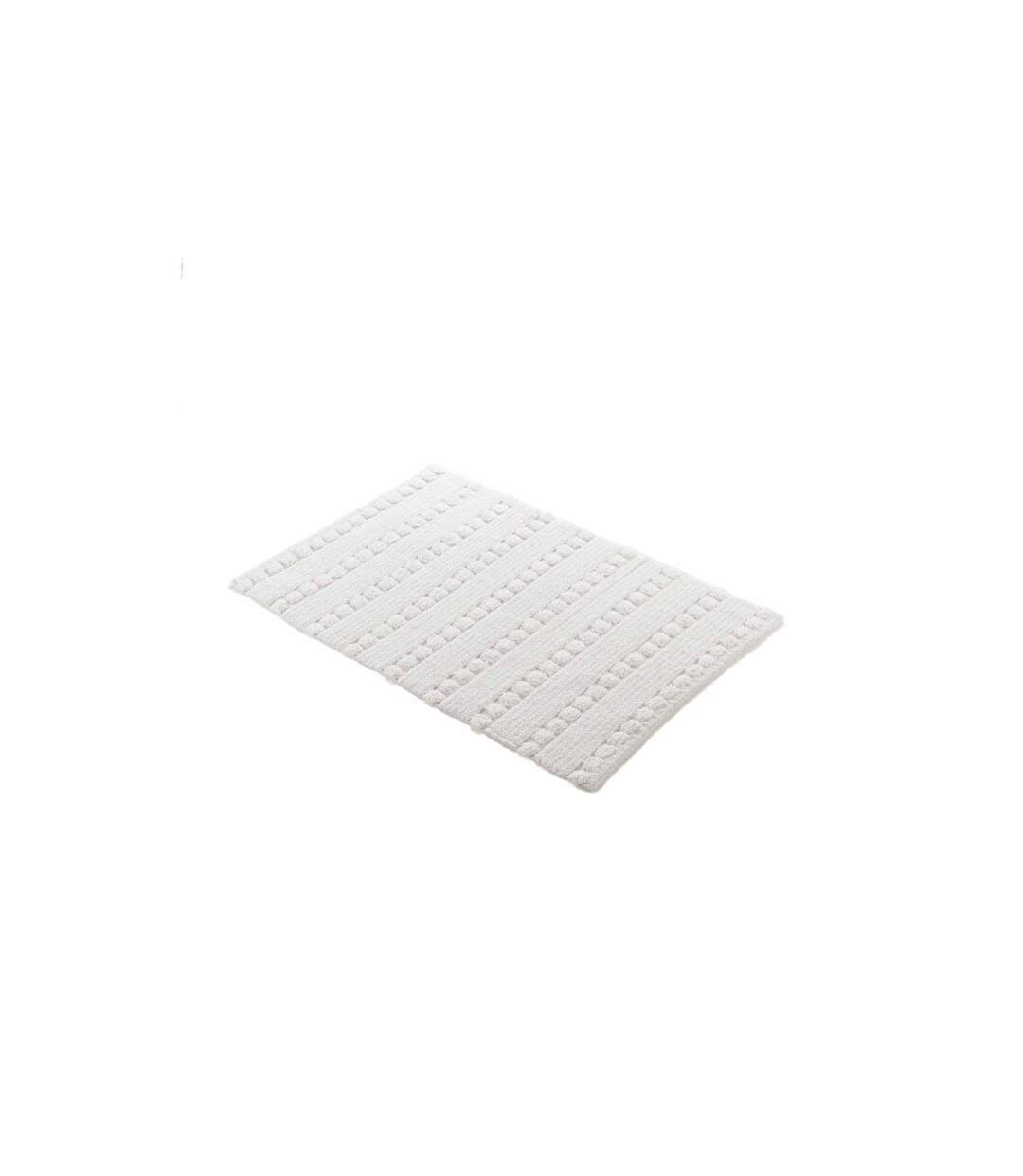 Tapis de Bain Jacquard Cleonis 50x80cm Blanc-4