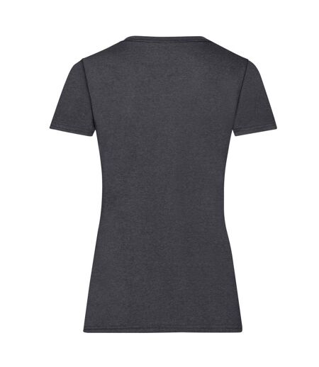 T-shirt Valueweight Femme Gris Foncé Chiné Fruit Of The Loom