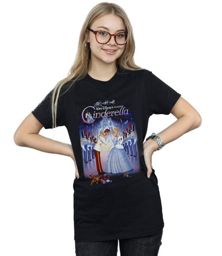 Disney - T-shirt CINDERELLA COLLAGE POSTER - Femme (Noir) - UTBI18158
