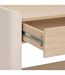 Console effet bois 1 tiroir ROUNDY - Beige-4