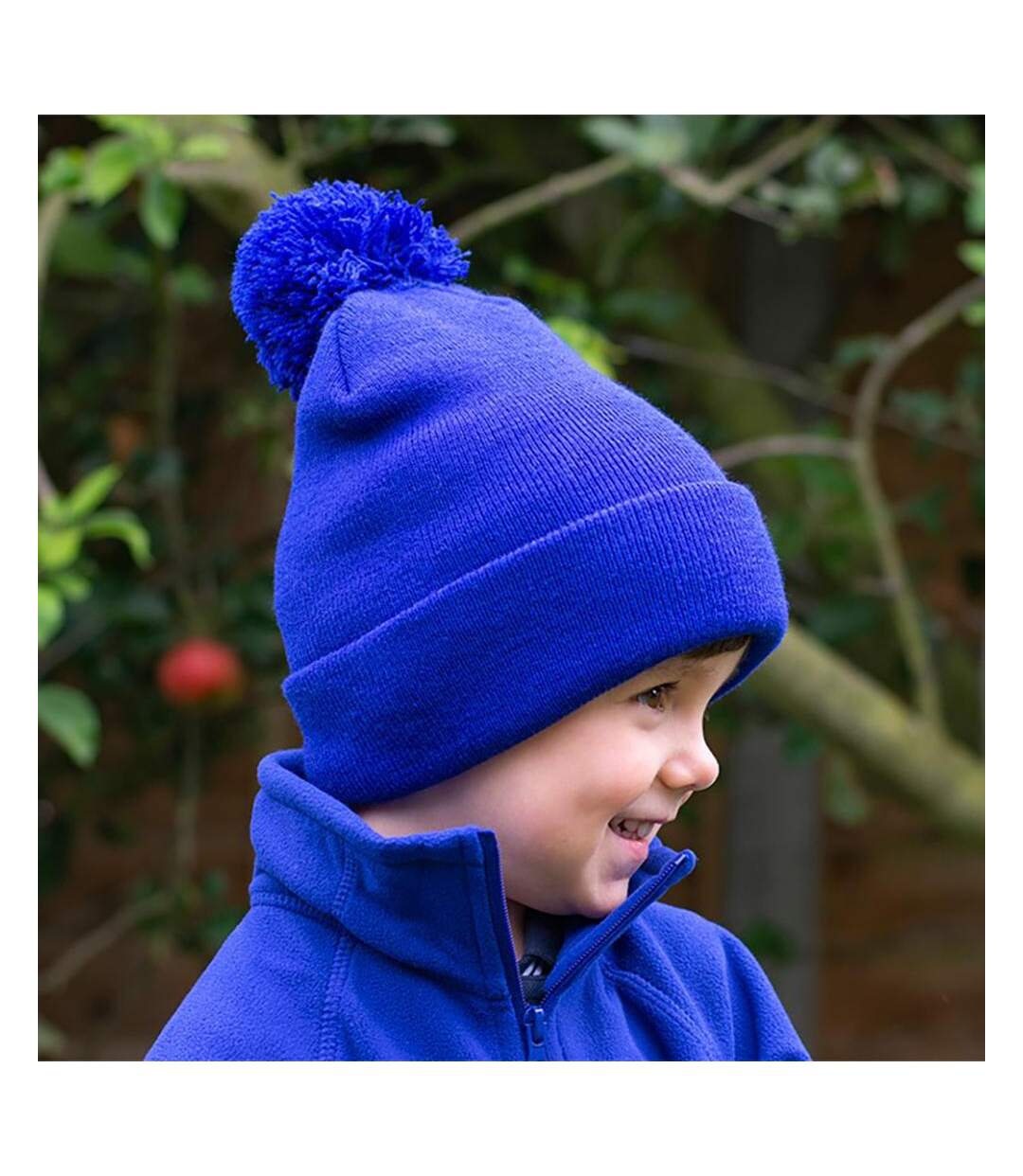 Womens/ladies Winter Essentials Pom Pom Beanie Bonnet À Pompon Bleu Roi Result-1