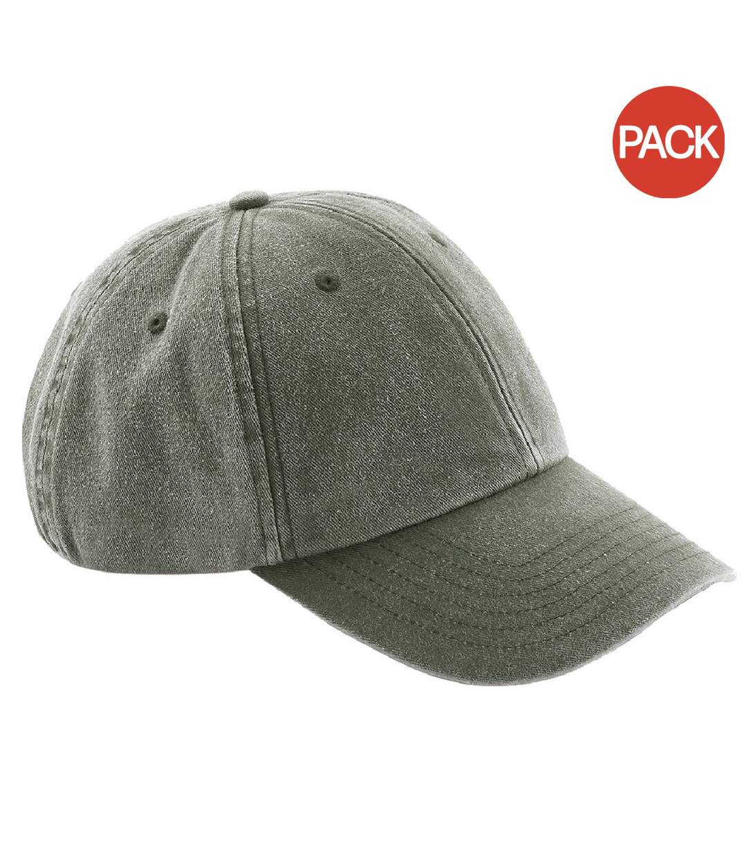 Lot de 2  casquettes adulte olive Beechfield-1