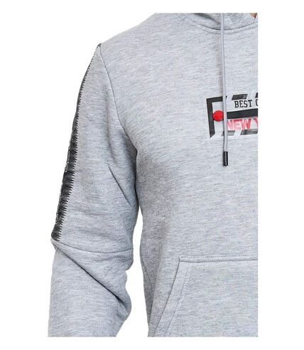 Sweat capuche  homme - Sweat manches longues de couleur gris