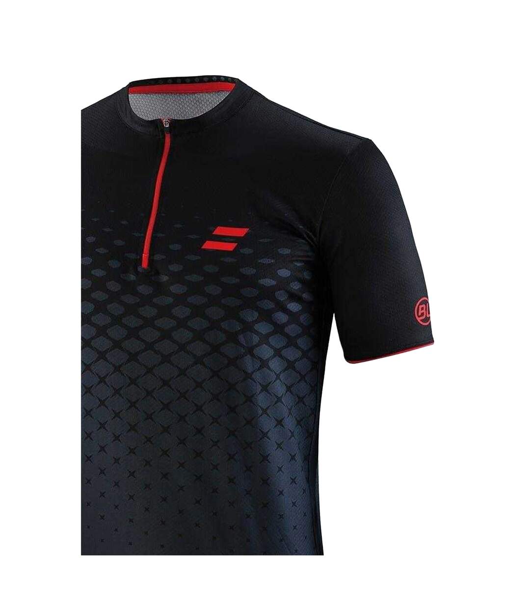 Maillot De Cyclisme Rayon Homme Noir Rouge Bicycle Line-3