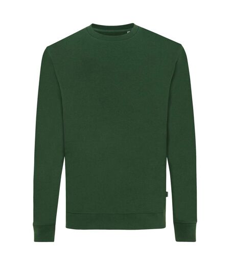 Unisex adult zion recycled cotton crew neck sweatshirt forest green Iqoniq