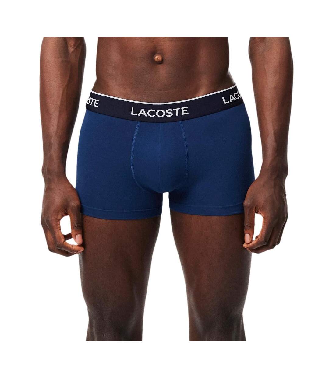 x3 boxers marines/rouges homme lacoste 5h1300 - l-1