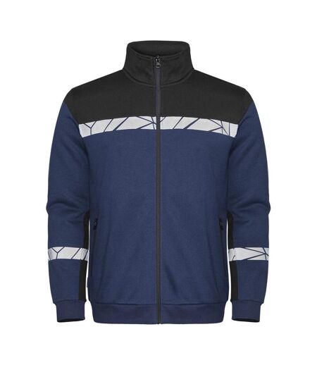 Mens Progression Hi-vis Full Zip Sweatshirt Navy Black Projob