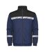 Mens Progression Hi-vis Full Zip Sweatshirt Navy Black Projob-1