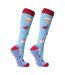 Hy Womens/Ladies Stay Cool Socks (Pack of 3) (Blue/Cerise) - UTBZ4518
