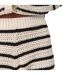 Womens/ladies Heinke Crochet Stripe Shorts Black Off White Edited-4