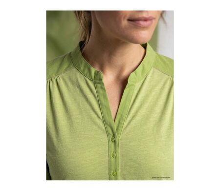 Tee-shirt MAYFLOWER DIMAGO3 manches longues : le style bi-matière vert anis