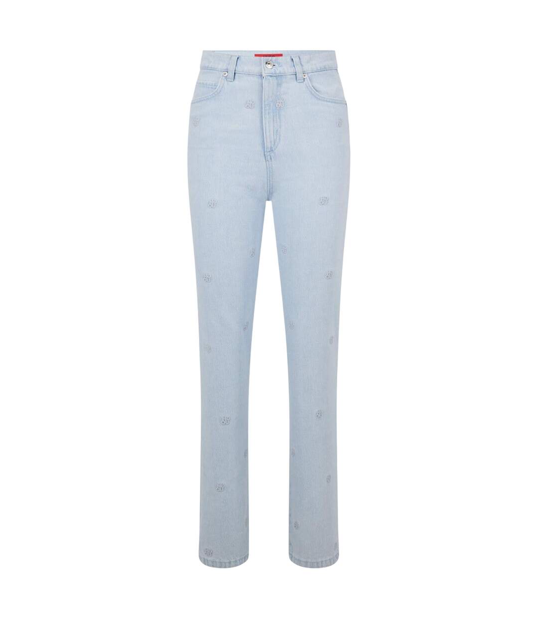 Womens/ladies Gayang Relaxed Fit Jeans Turquoise Hugo-2