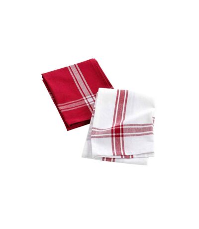 Lot de 2 Torchons Cuisiline 50x70cm Bordeaux