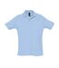 SOLS Mens Summer II Pique Short Sleeve Polo Shirt (Sky Blue)