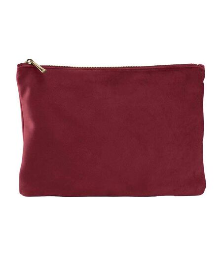 Sac à accessoires en velours 30 cm x 20 cm rubis Bagbase