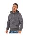 Mens Ringspun Cotton Hoodie Charcoal Casual Classics-1