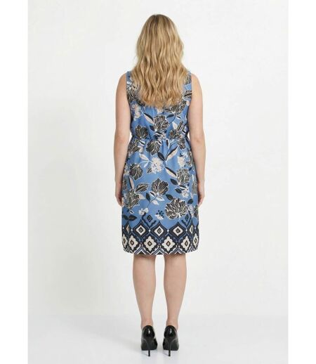 Robe satinée, motif fleurs d'Orient