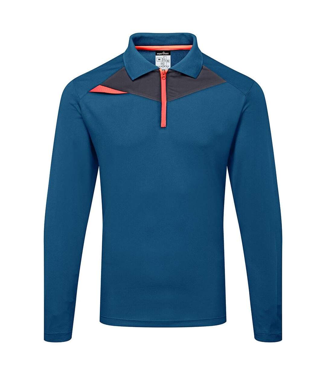 Mens Dx4 Long-sleeved Polo Shirt Metro Blue Portwest-1