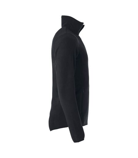 Womens/ladies Basic Polar Fleece Jacket Black Clique