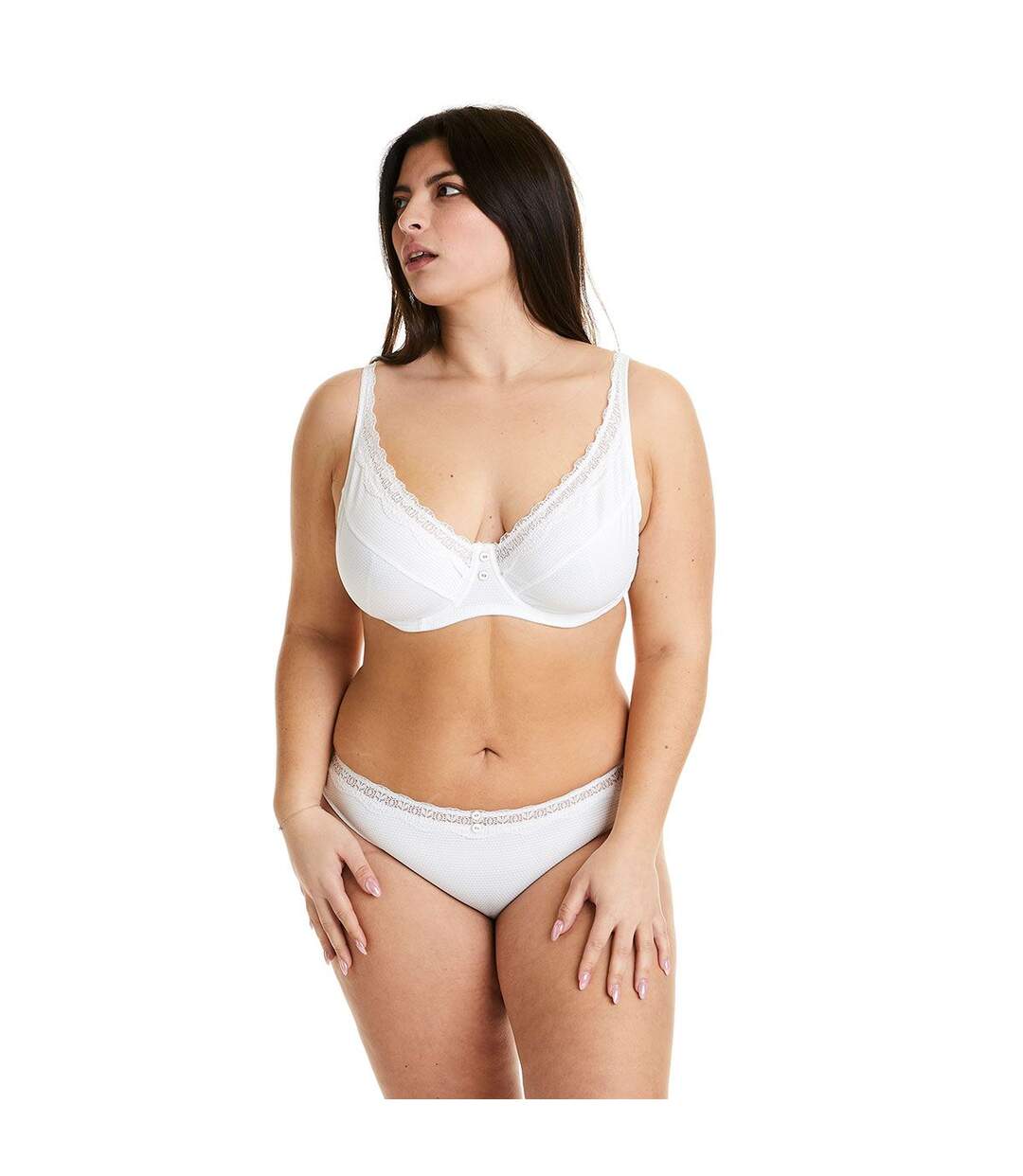 Soutien-gorge à armatures grand maintien ivoire Eglantine