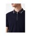 Burton Mens Zip Jacquard Collared Polo Shirt (Navy) - UTBW787