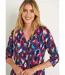 T-shirt blousant cache-coeur manches 3/4-4