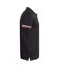 Clique Mens Newton Stripe Detail Polo Shirt (Black) - UTUB791