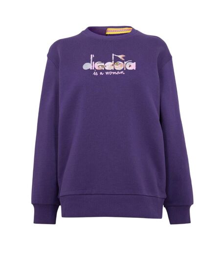 Sweat Manches Longues Femme Violet Diadora