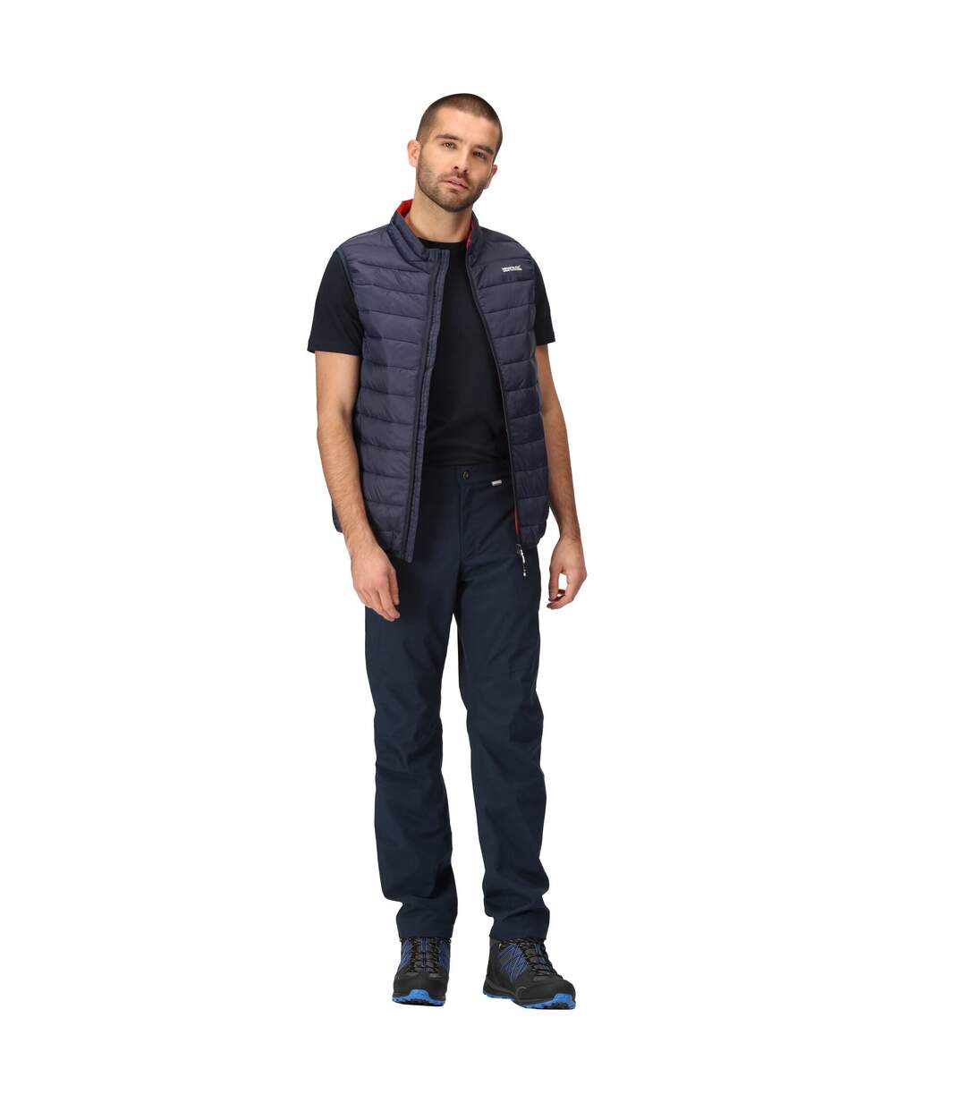 Mens marizion quilted gilet navy/danger red Regatta-4