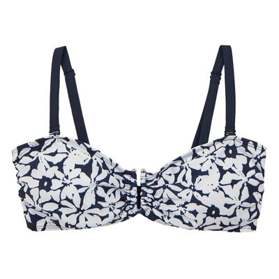 Womens/ladies aceana iii floral bikini top navy/white Regatta