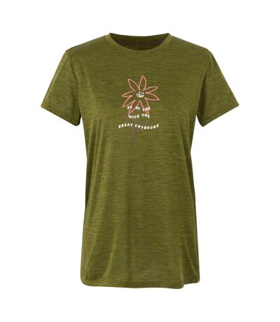 T-shirt fingal femme vert néphrite chiné Regatta