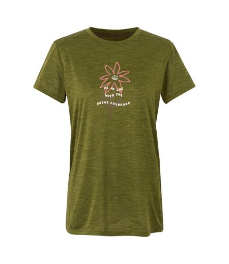 T-shirt fingal femme vert néphrite chiné Regatta