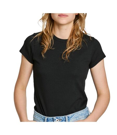 T-Shirt noir femme pepe jeans pl506037