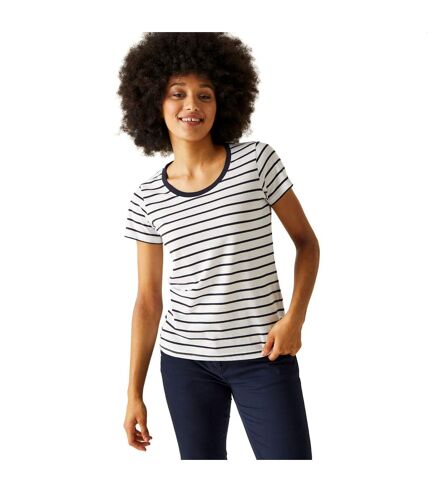 T-shirt filandra femme blanc / bleu marine Regatta