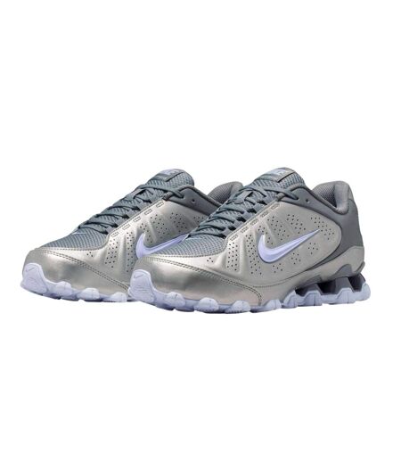 Womens/ladies Logo Trainers Metallic Silver Hydro Blue Nike