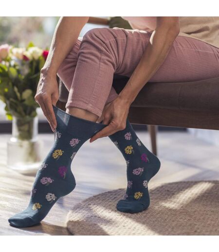 Gentle Grip - Lot de 6 Paires Chaussettes Sans Elastique Diabetique Pour Femme
