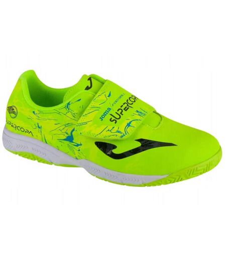 Childrens/kids Super Copa Indoor Football Shoes Neon Green Joma
