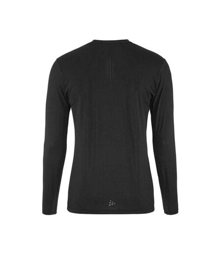 Mens Adv Essence Long-sleeved T-shirt Black Craft