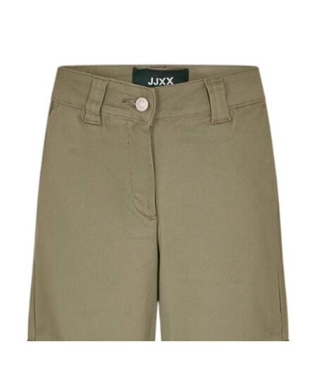 Womens/ladies Straight Cargo Trousers Dusty Olive JJXX