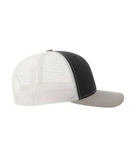 Casquette Trucker Motif/style 6 Panneaux Sonic-s Adulte Noir Gris Blanc Atlantis Headwear