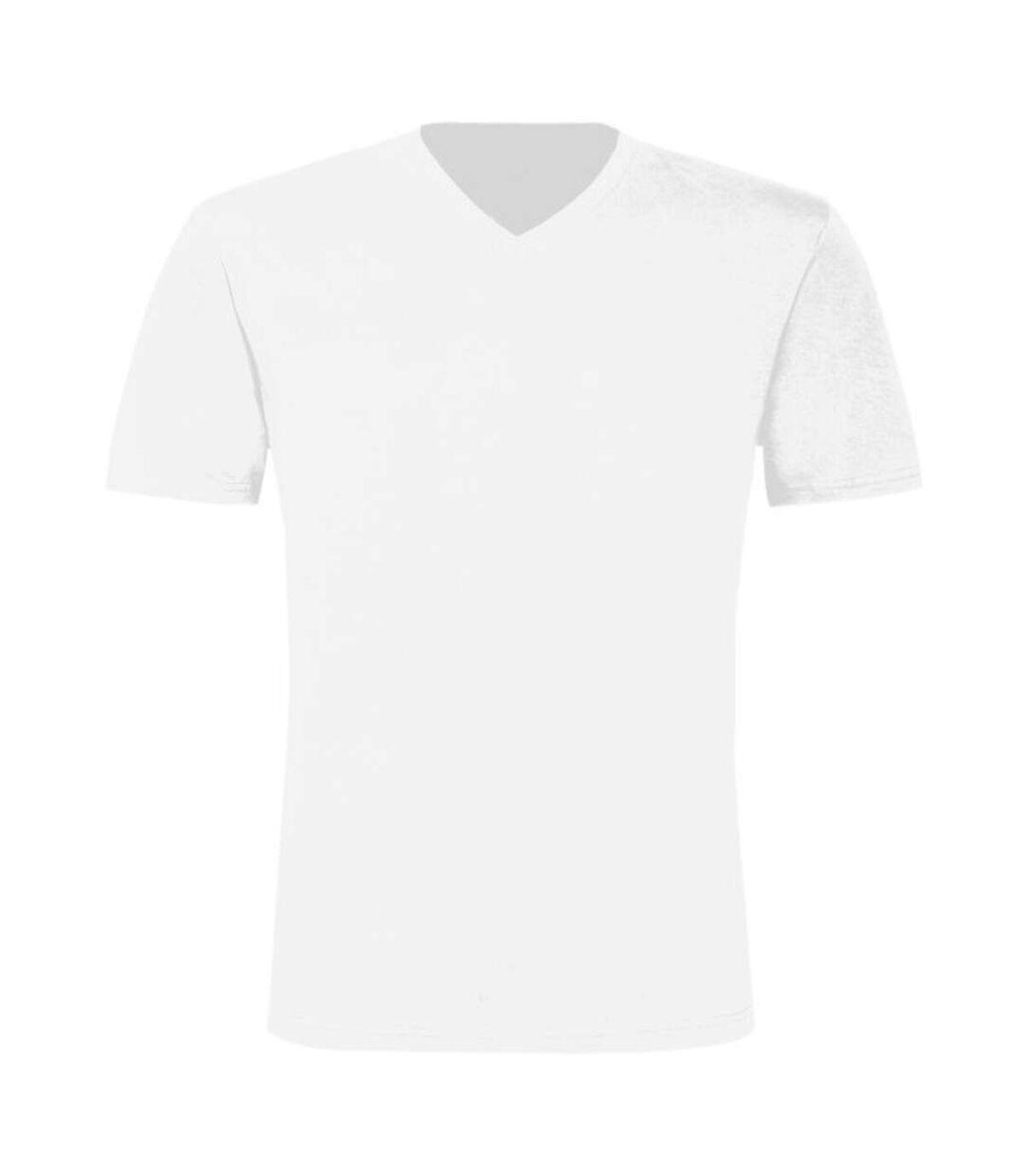 B&C Mens Exact V-Neck Short Sleeve T-Shirt (White) - UTBC1289